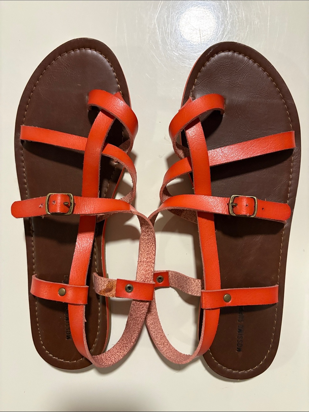 Mission Supply Co. Women's Strappy Res Flat Sandals with Adjustable Buckles